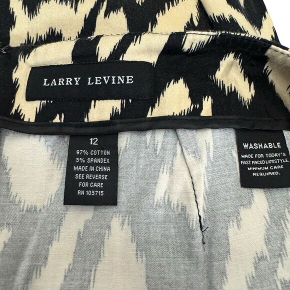Larry Levine Zebra Print Cotton Stretch Pencil Skirt Sz 12 - Picture 5 of 5